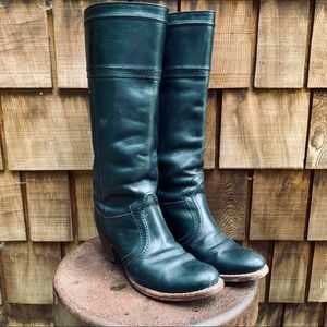 Frye Jane stitch heeled boots
